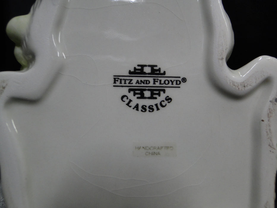 Fitz & Floyd Botanical Bunny: Rabbit Box & Lid, 7" x 4" x 4 1/4" Tall, Crazing