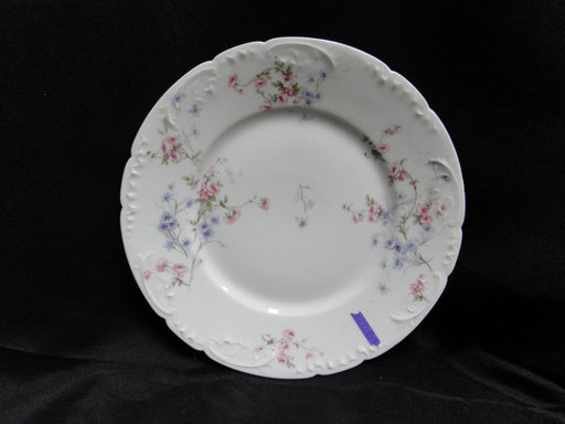 Haviland (Limoges) Schleiger 309, Pink & Blue Flowers: Salad Plate 8", As Is