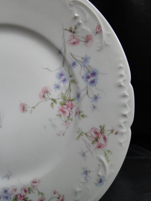 Haviland (Limoges) Schleiger 309, Pink & Blue Flowers: Salad Plate 8", As Is