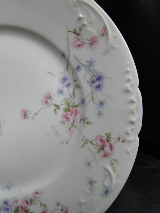 Haviland (Limoges) Schleiger 309, Pink & Blue Flowers: Salad Plate 8", As Is