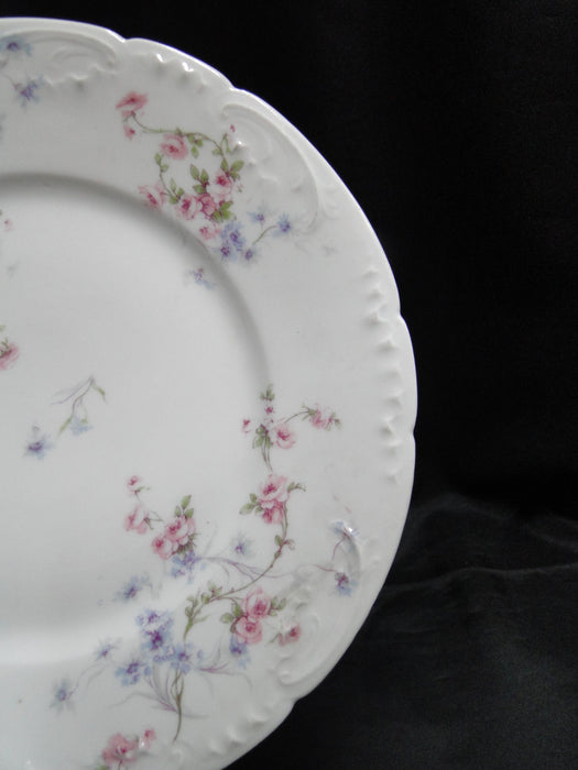 Haviland (Limoges) Schleiger 309, Pink & Blue Flowers: Salad Plate 8", As Is