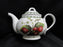 Portmeirion Strawberry Fair, White Flowers, Laurel: Tea Pot & Lid, 6 1/2", Box