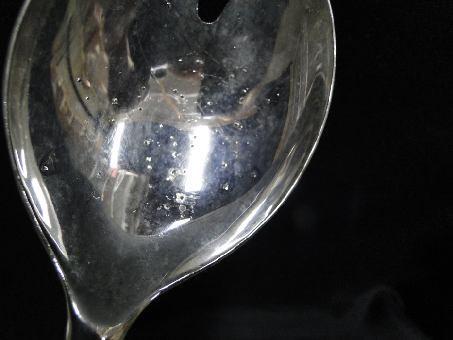 Silverplate Flatware w/ Christmas Tree Handle: Salad Serving Spoon & Fork, 11.5"