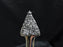 Silverplate Flatware w/ Christmas Tree Handle: Salad Serving Spoon & Fork, 11.5"