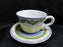 Willams Sonoma Marisol, Blue, Yellow, Green: Cup & Saucer Set (s), 3 1/8"