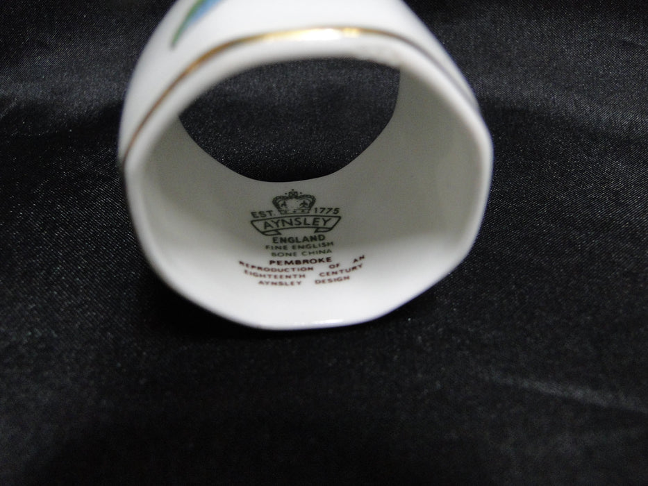 Aynsley Pembroke, Bird & Florals: Round Napkin Ring (s), 1 1/2" x 1 1/2" Tall