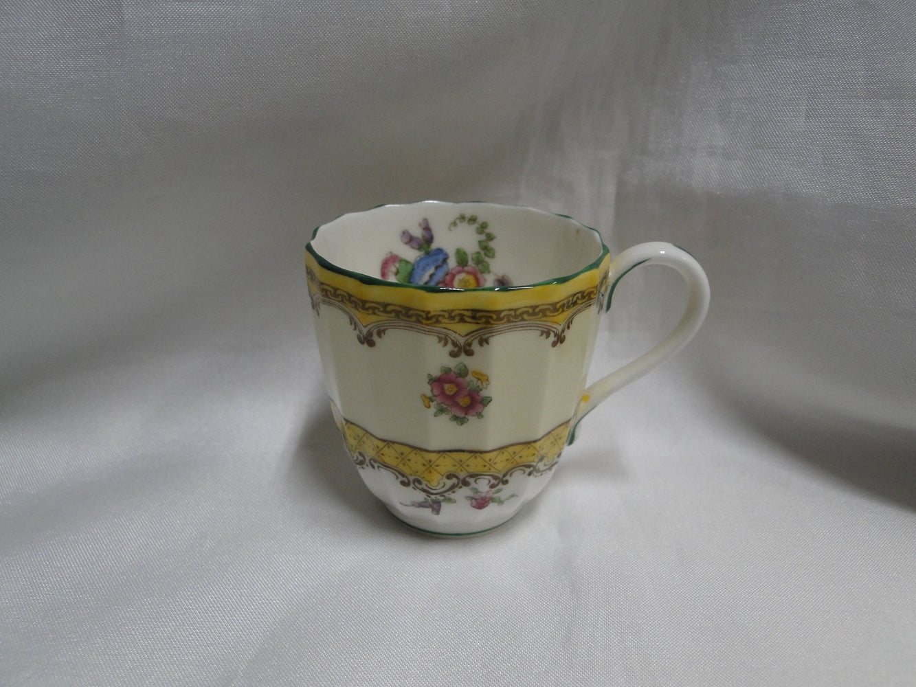 Royal Worcester Willoughby, Florals, Yellow: 2 1/4" Footed Demitasse Cup Only