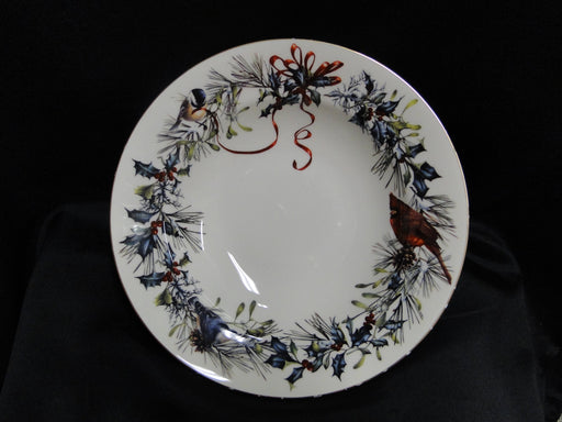 Lenox Winter Greetings, USA, Birds, Red Ribbons: Pasta Bowl, 10 1/2", As Is