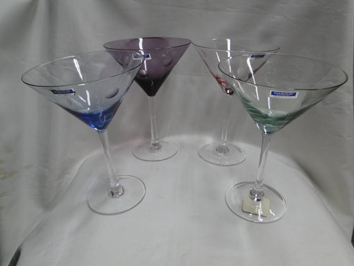 Marquis by Waterford Polka Dot: NEW Set of Four Martini Glasses, 7 5/8"