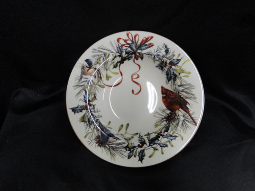 Lenox Winter Greetings, USA, Holly, Red Ribbons: Rim Soup Bowl (s), 8 1/8"