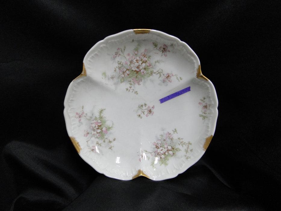 Haviland (Limoges) Schleiger 146, Gold Daubs: Clover Shaped Bowl, 8", As Is