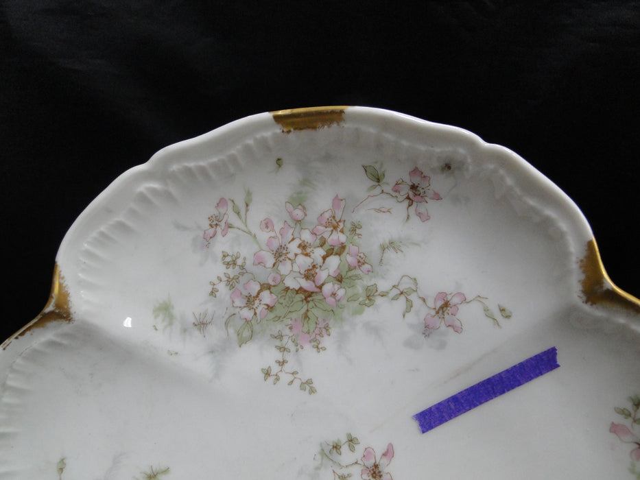 Haviland (Limoges) Schleiger 146, Gold Daubs: Clover Shaped Bowl, 8", As Is