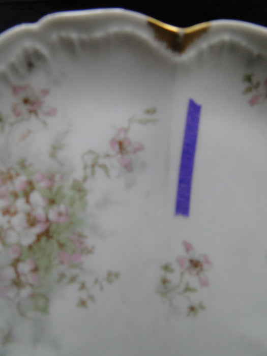 Haviland (Limoges) Schleiger 146, Gold Daubs: Clover Shaped Bowl, 8", As Is