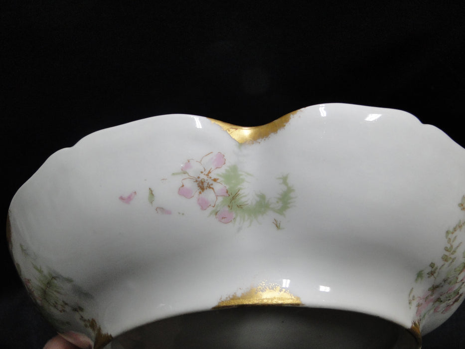 Haviland (Limoges) Schleiger 146, Gold Daubs: Clover Shaped Bowl, 8", As Is