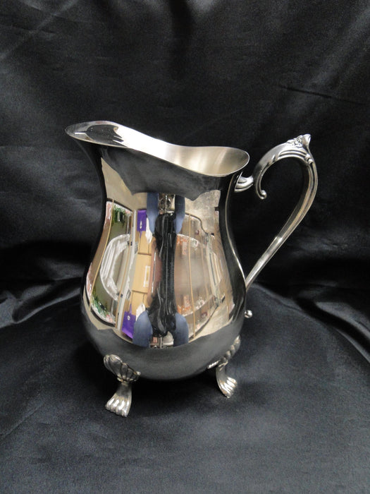 Leonard Silverplate, Vintage: Footed Water Pitcher w/ Ice Lip, 8 1/4" Tall