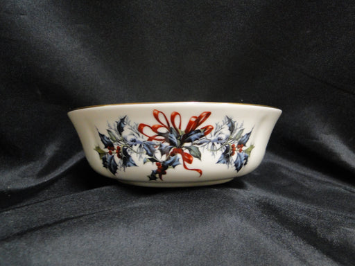 Lenox Winter Greetings, USA, Holly, Red Ribbons: All Purpose Cereal Bowl, 6 1/8"