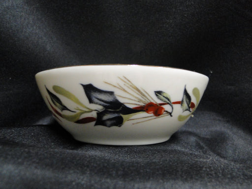 Lenox Winter Greetings, Holly, Red Ribbons: Round Dipping Bowl (s), 4 1/4"