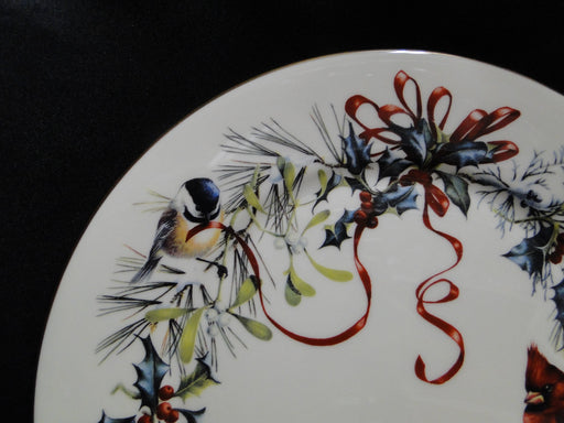 Lenox Winter Greetings, USA, Birds, Red Ribbons: Dinner Plate (s), 10 3/4"