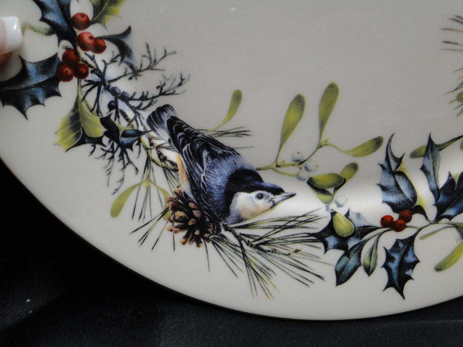 Lenox Winter Greetings, USA, Birds, Red Ribbons: Dinner Plate (s), 10 3/4"