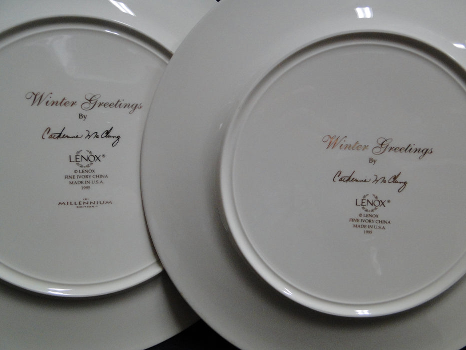 Lenox Winter Greetings, USA, Birds, Red Ribbons: Dinner Plate (s), 10 3/4"