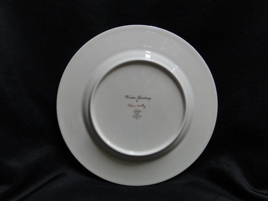 Lenox Winter Greetings, USA, Birds, Red Ribbons: Salad Plate (s), 8 1/8"