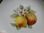 Hutschenreuther Fruit, White Flowers, 1/4" Gold Trim: Peaches Salad Plate, 8"