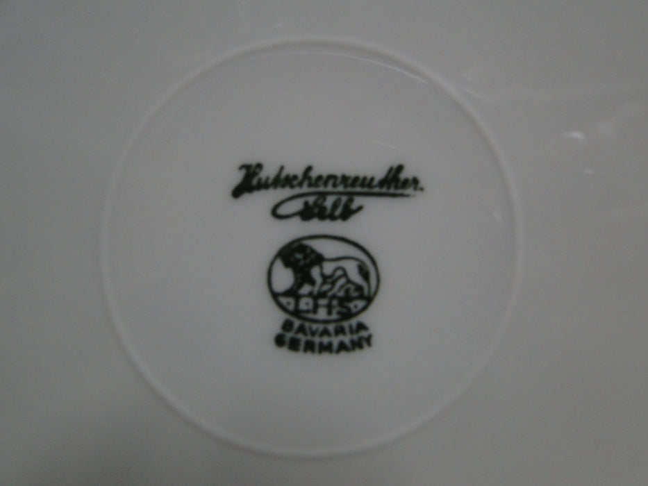Hutschenreuther Fruit, White Flowers, 1/4" Gold Trim: Peaches Salad Plate, 8"