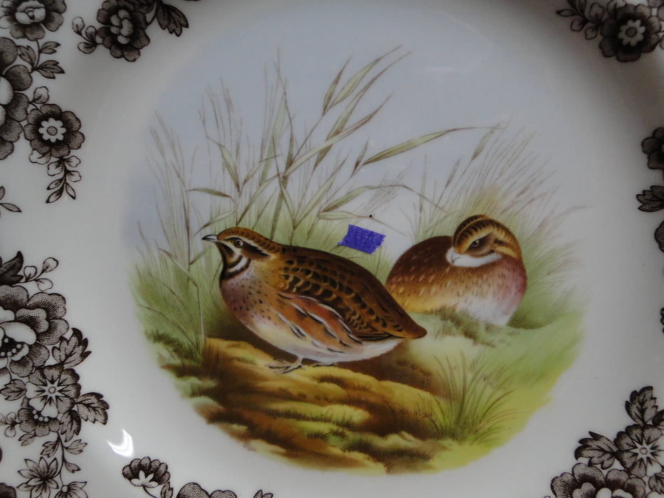 Spode Woodland Quail Game Bird, England: Dinner Plate, 10 1/2", Flaw