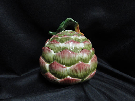 Fitz & Floyd French Market: Artichoke Candy Dish & Lid, 5 1/2" Tall