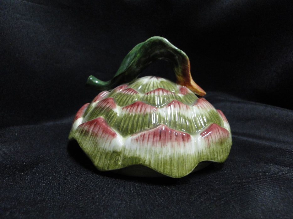 Fitz & Floyd French Market: Artichoke Candy Dish & Lid, 5 1/2" Tall
