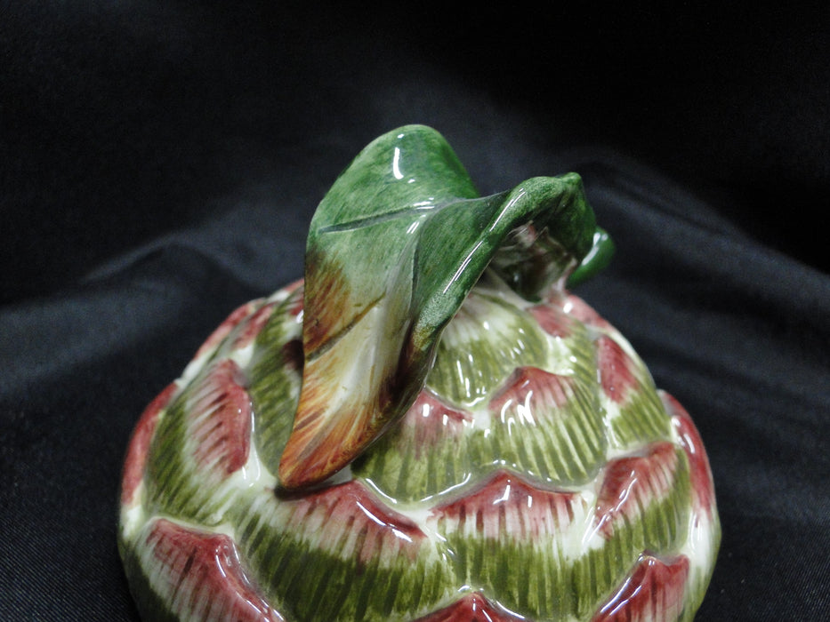 Fitz & Floyd French Market: Artichoke Candy Dish & Lid, 5 1/2" Tall