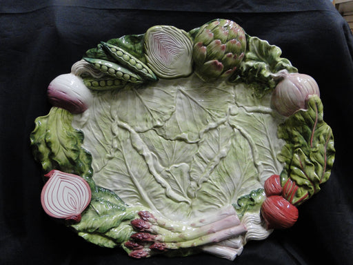 Fitz & Floyd French Market: Oval Serving Platter, 19" x 15", Crazing