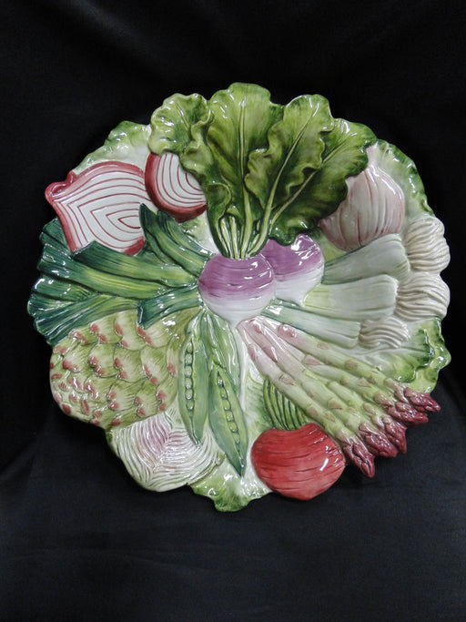Fitz & Floyd French Market: Round Salad Serving Bowl, 14" x 4" Tall
