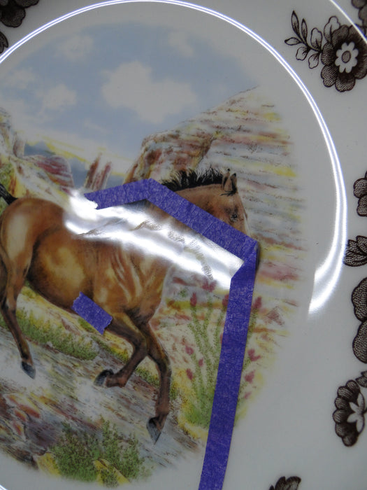 Spode Woodland Horses American Quarter, England: Dinner Plate (s), 10 1/2", Flaw