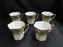 Noritake Raised Gold Florals on White: Chocolate Pot, 5 Cups, 5 Saucers