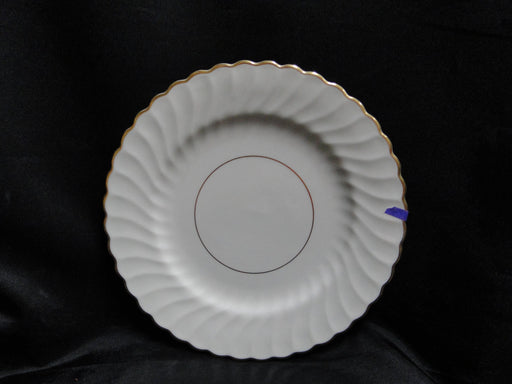 Syracuse Standish, Swirled, Gold Trim: Salad Plate, 8", As Is