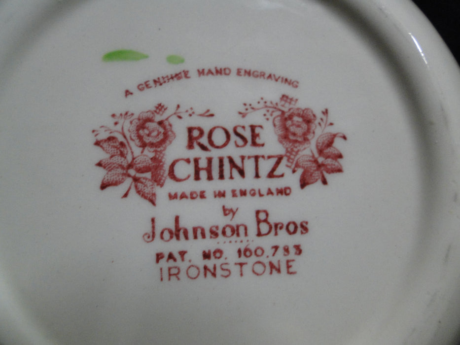 Johnson Brothers Rose Chintz, England: Square Cereal Bowl, 6 1/4", Bump