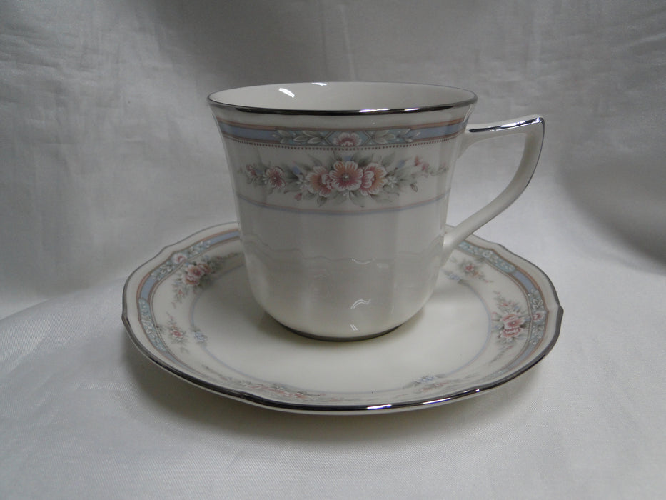 Noritake Rothschild, 7293, Ivory w/ Pink Florals: Cup & Saucer Set (s), 3"