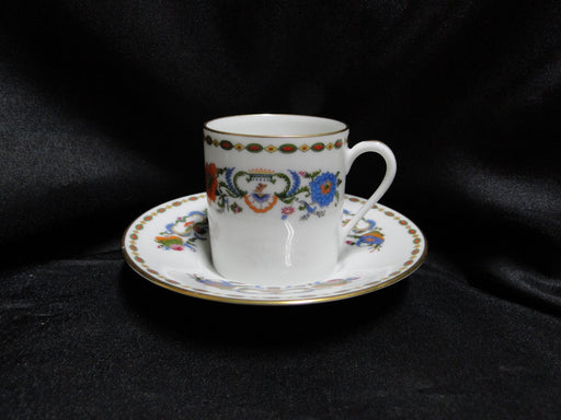 Raynaud Ceralene Vieux Chine, Multicolored Flowers: Demitasse Cup & Saucer Set