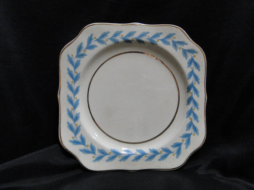 Johnson Brothers Bermuda, Pareek, Blue Leaves: Square Salad Plate, As Is