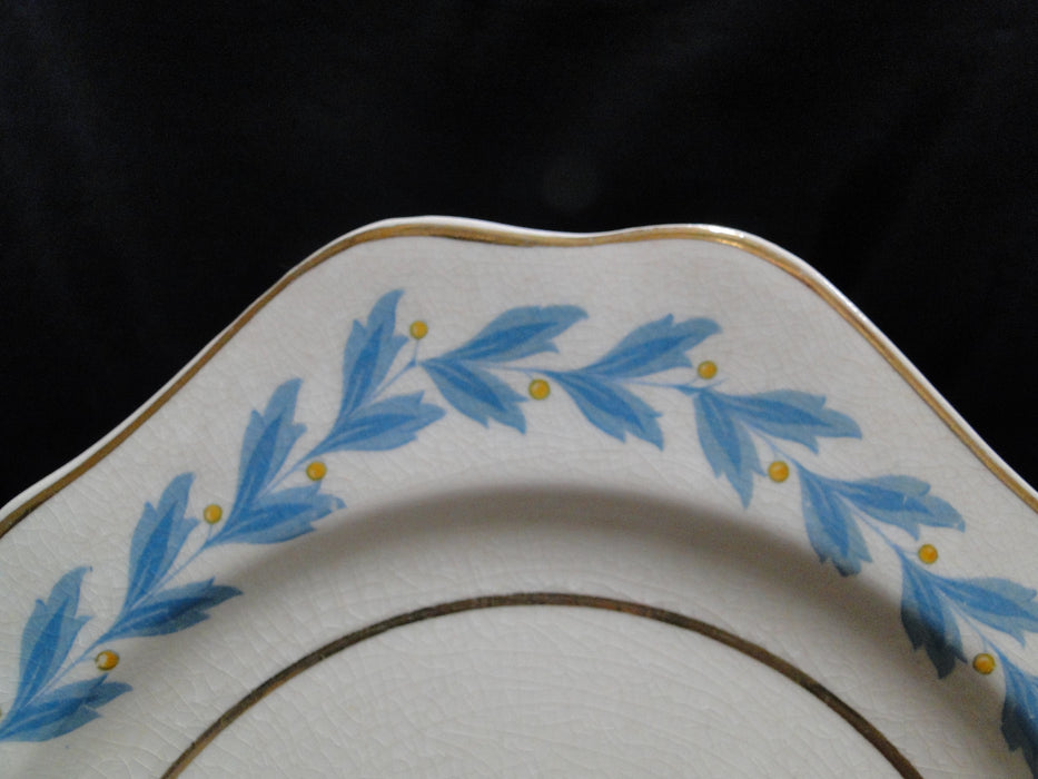 Johnson Brothers Bermuda, Pareek, Blue Leaves: Square Salad Plate, As Is