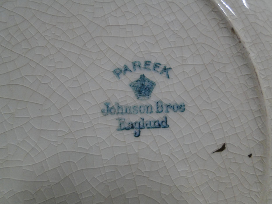 Johnson Brothers Bermuda, Pareek, Blue Leaves: Square Salad Plate, As Is