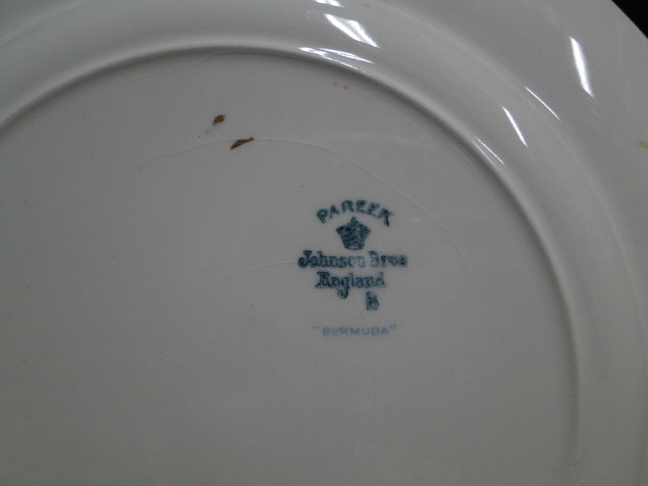 Johnson Brothers Bermuda, Pareek, Blue Leaves: Dinner Plate (s), 10", As Is