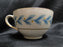 Johnson Brothers Bermuda, Pareek, Blue Leaves: Cup & Saucer Set, 2 1/4", As Is