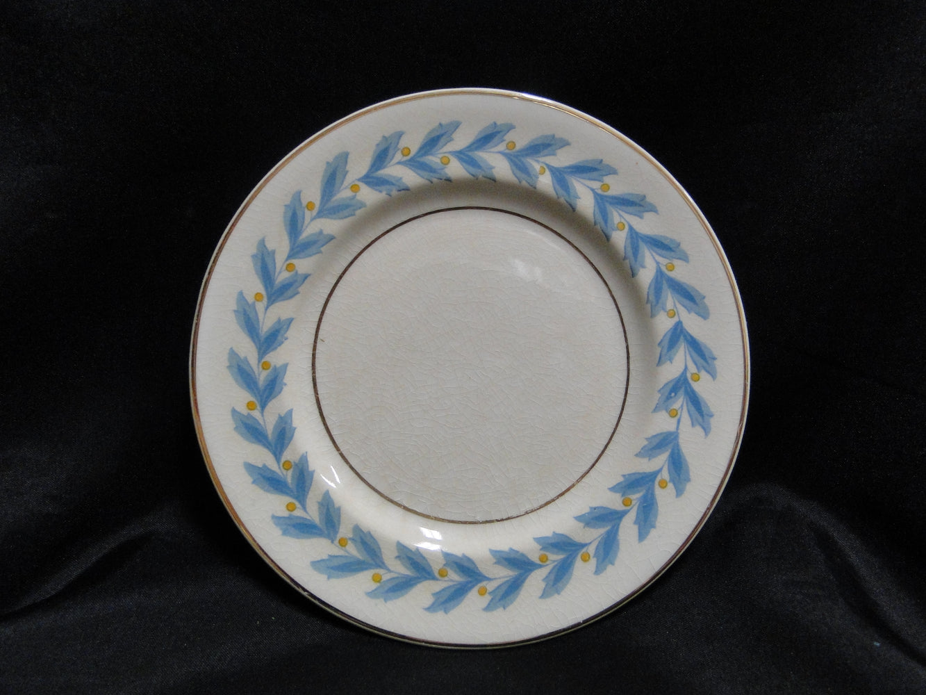 Johnson Brothers Bermuda, Pareek, Blue Leaves: Bread Plate (s), 6 3/8", As Is