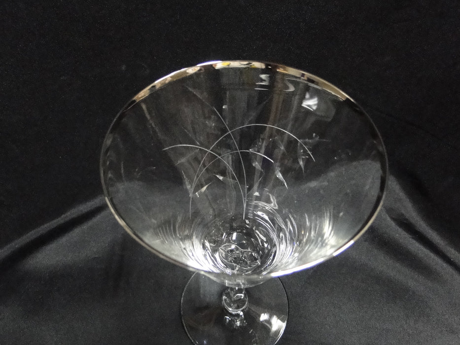 Fostoria Bridal Belle, Cut w/ Platinum, Stem 6072: Water or Wine Goblet, 6 3/8"