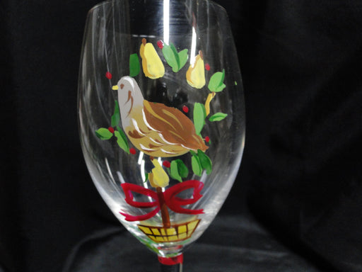 Block 12 Days of Christmas: "1 Partridge" Water or Wine Goblet, 9 1/8"