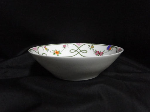 Raynaud Ceralene Guirlandes, Green Line, Flowers: Fruit Bowl, 5 1/8", As Is