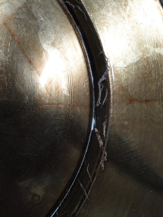 Bill Blass Handcrafted: Bronze Gold Leaf Glass Charger Plate (s), 12 7/8"