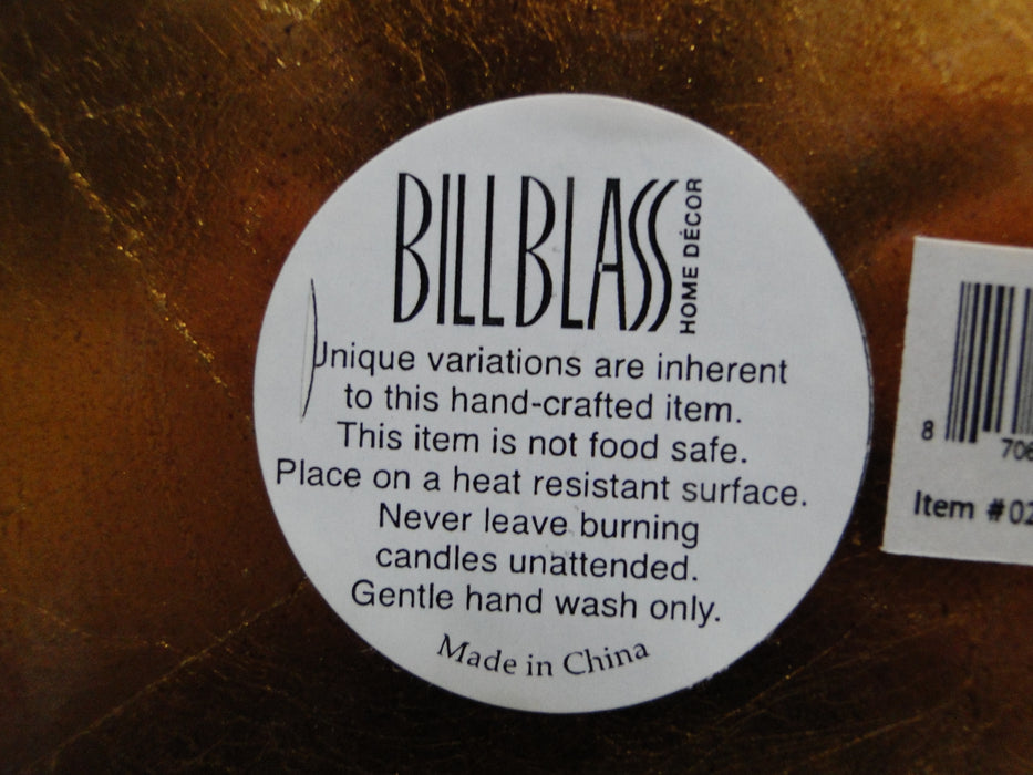 Bill Blass Handcrafted: Bronze Gold Leaf Glass Charger Plate (s), 12 7/8"